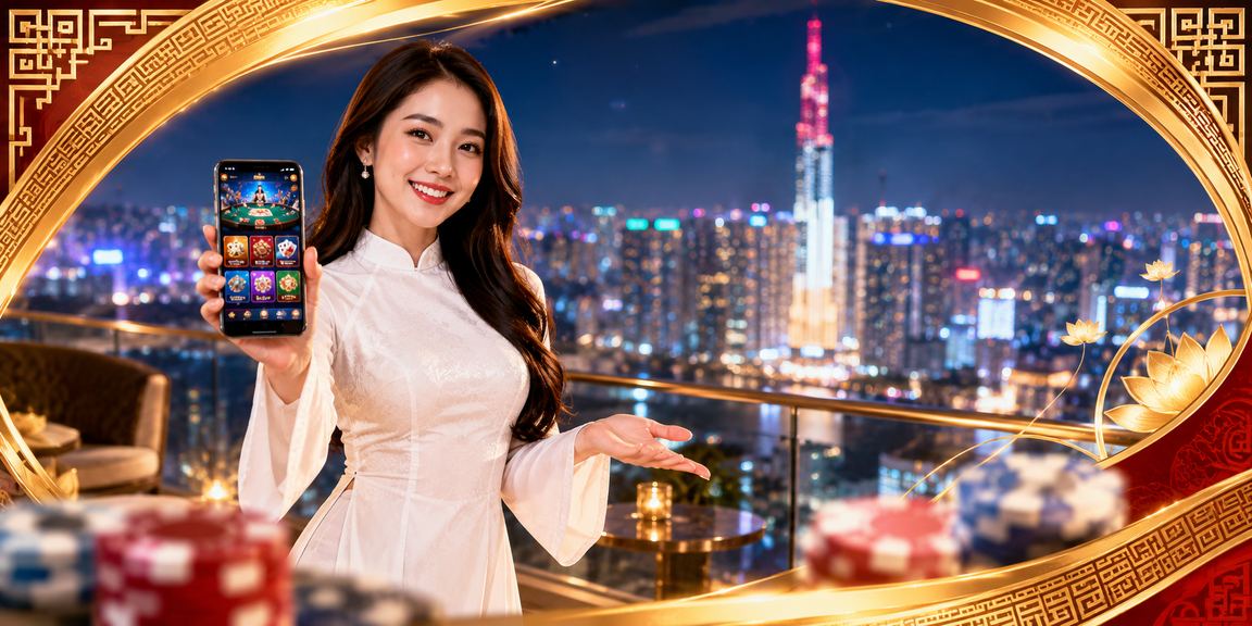 Người mặc áo dài tại TP.HCM trải nghiệm trò chơi bài trực tuyến trên màn hình lớn
